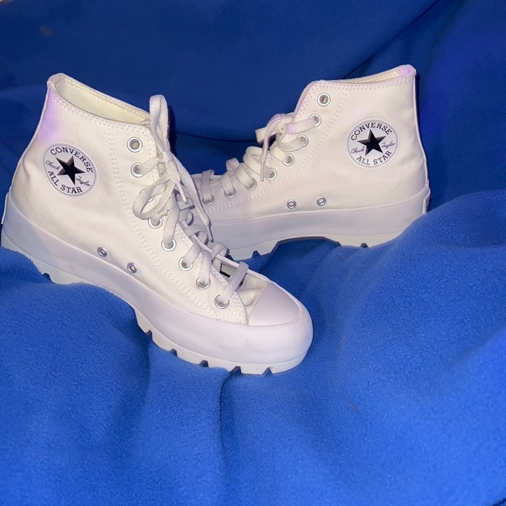 White platform converse